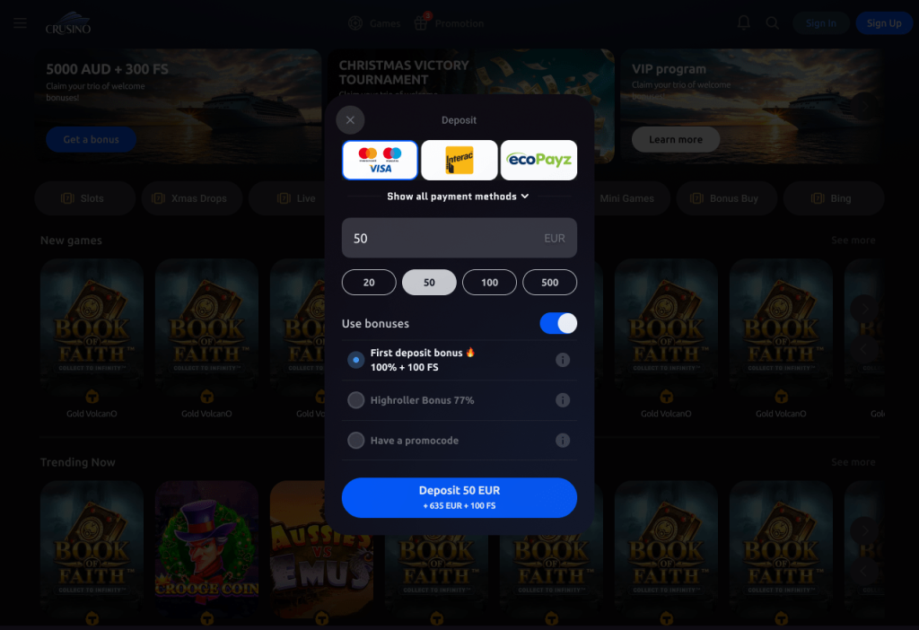 Crusino Casino Bonus | Get Your Welcome Pack €/00 + 500 FS