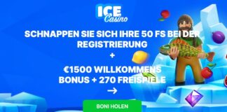Ice Casino Bewertung 2024 | 50 Freispiele ohne Einzahlung + mehr
