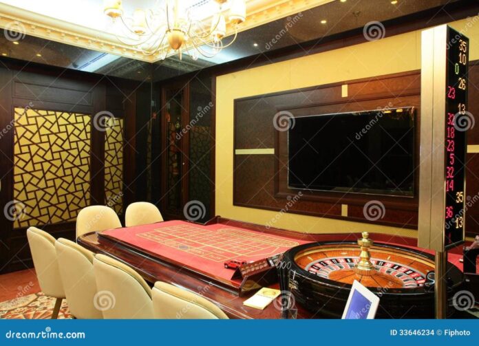 Interior of European Casino Stock Photo - Image of construction ...