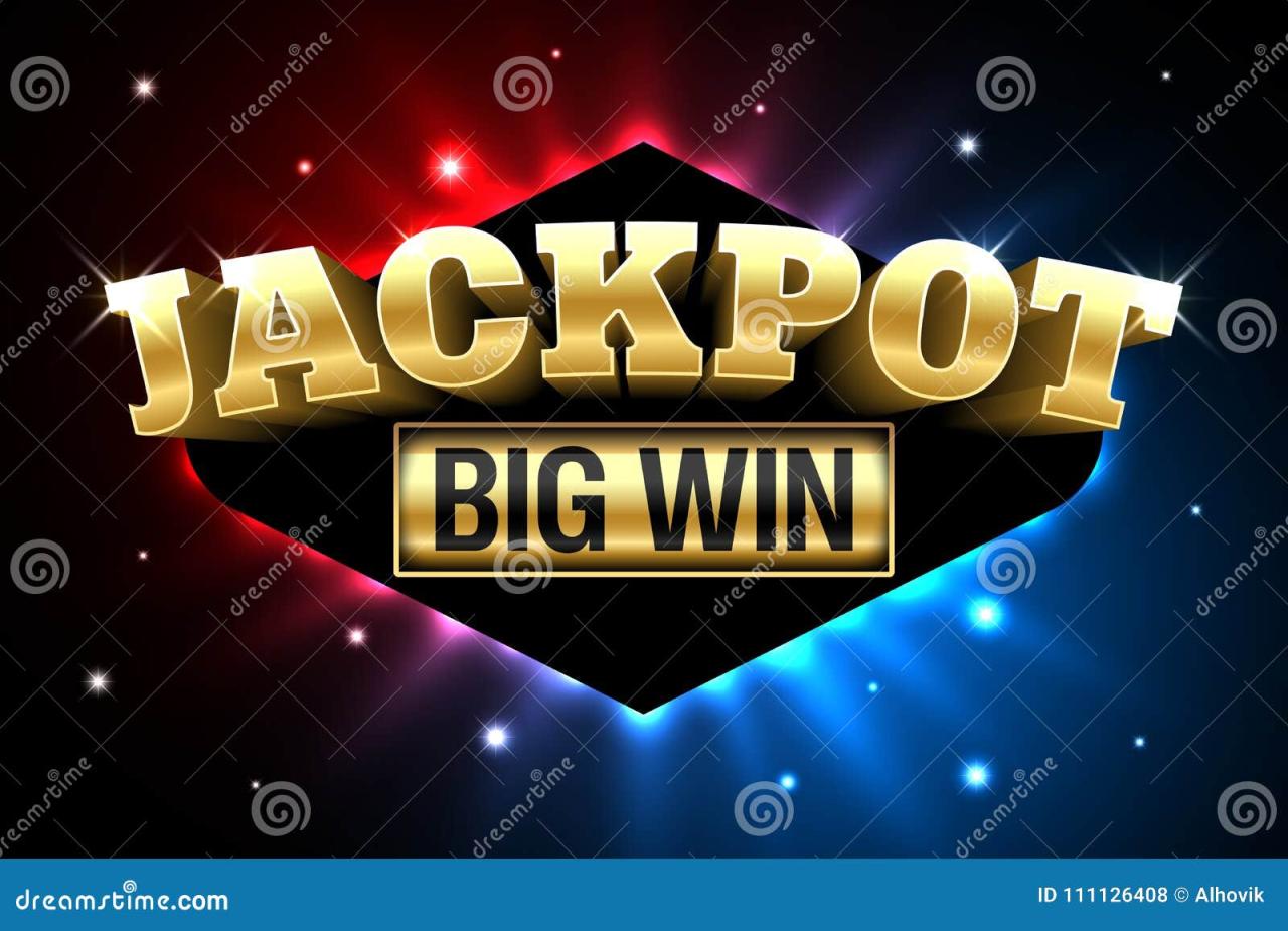 Jackpot Casino Banner, Big Win Stock Vector - Illustration of income ...