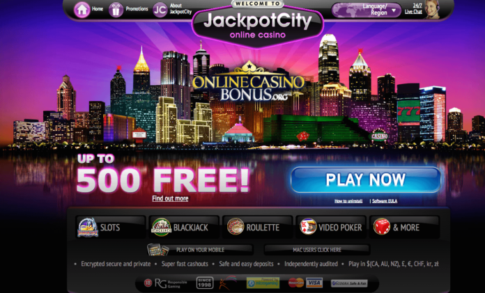 JackpotCity Casino Bonus Codes - 50 Free Spins $/€1600 In bonuses!