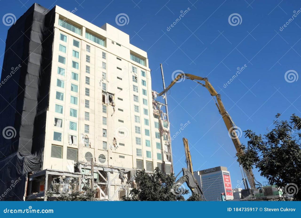 The Las Vegas Club Hotel and Casino Demolition Editorial Photography ...