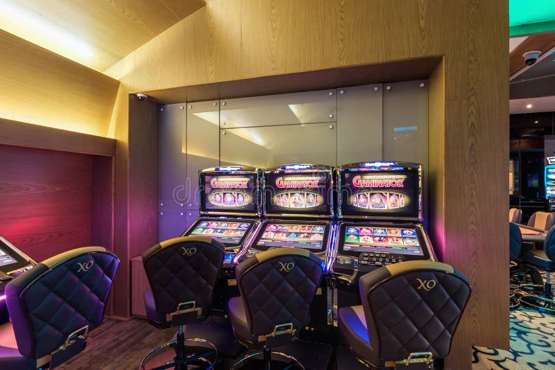 LAS VEGAS, USA - MAY, 2017: Interior of Elite Luxury Vip Casino with ...