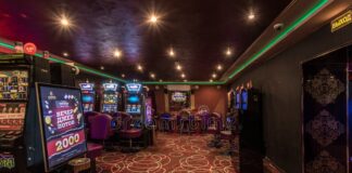LAS VEGAS, USA - MAY, 2017: Interior of Elite Luxury Vip Casino with ...