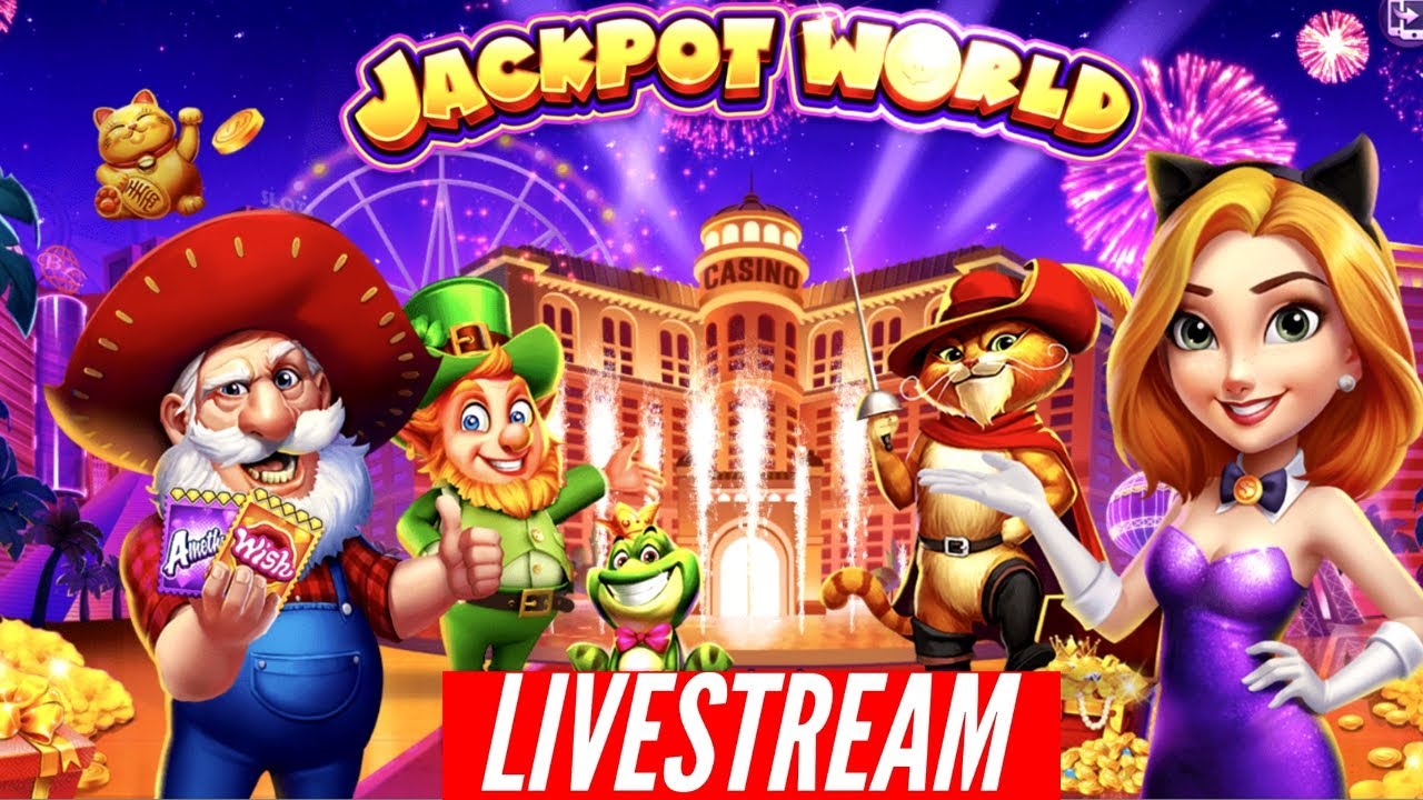 Playing One Of The Most Popular Slot App JACKPOT WORLD - YouTube