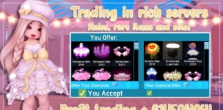 Trading in rich royale high servers *getting halos and high demand ...