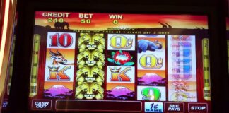 100 lions slot machine at Resorts World casino - YouTube