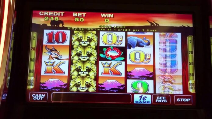 100 lions slot machine at Resorts World casino - YouTube