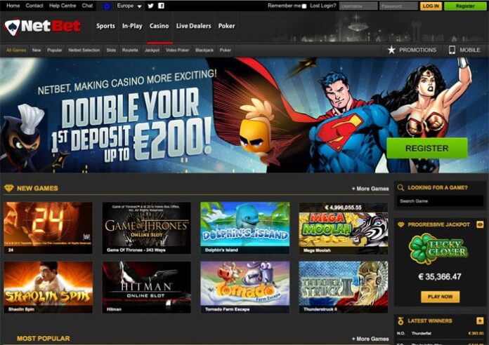 NetBet Casino - 10 free spins with no deposit required!