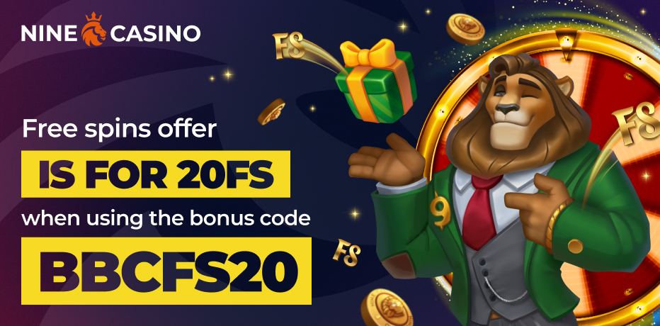 Nine Casino - Bônus Sem Depósito 2023 - 20 Giros Grátis