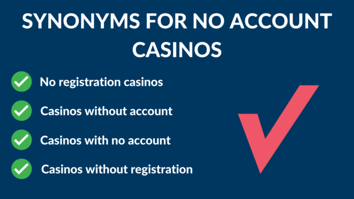 No Account Casinos Canada - Casinos Without Registration