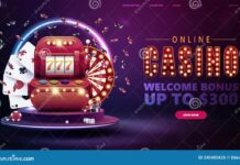 Online Casino, Welcome Bonus, Banner for Website with Button, Slot ...