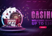 Premium Vector | Online casino, welcome bonus, banner for website with ...