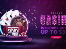Premium Vector | Online casino, welcome bonus, banner for website with ...