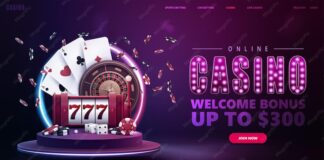 Premium Vector | Online casino, welcome bonus, banner for website with ...