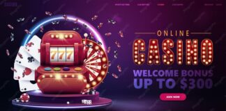 Premium Vector | Online casino welcome bonus banner for website with ...