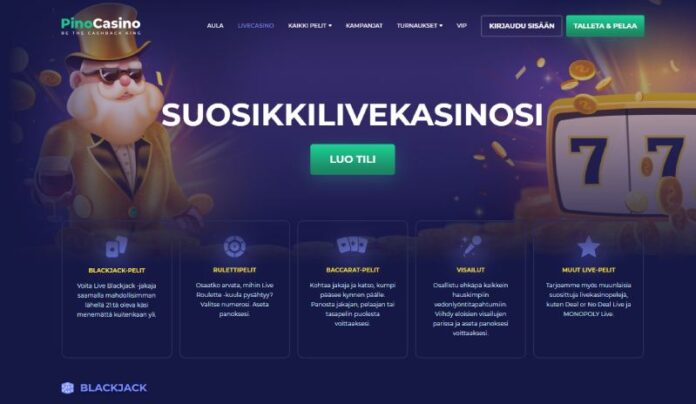 pino-casino-livekasino Pino Casino – pikakasinolta 200€ bonus + 100 ilmaiskierrosta