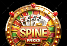 Casino Slot Machine Spin Free Bonus Round Gold Wheel With Chips ...