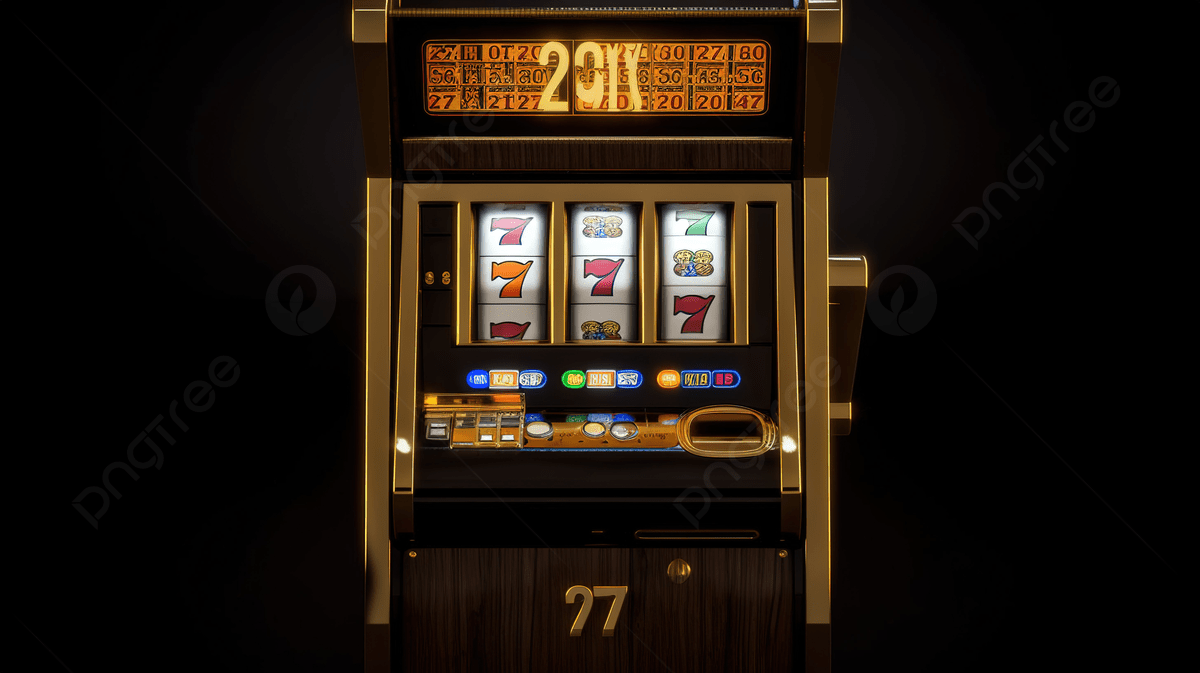 Lucky Sevens Jackpot Slot Machine In 3d Render Background, 777, Slot ...