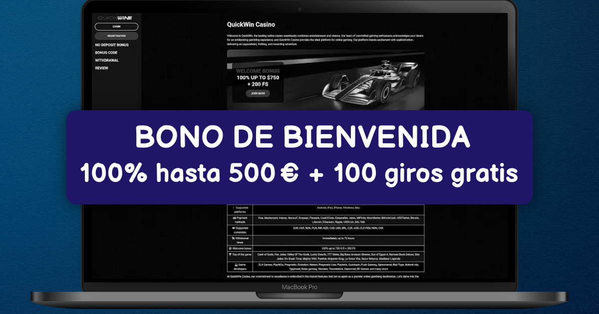 Juega y Gana en QuickWin Casino Online con Grandes Bonos y Promociones