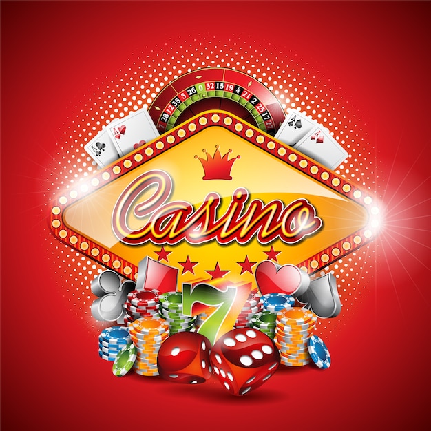 Free Vector | Red casino background