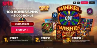 Spin Casino - spin and win to get a $1,000 free bonus