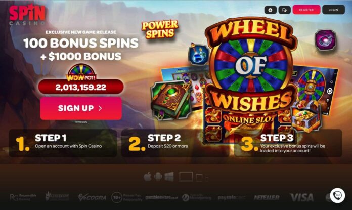 Spin Casino - spin and win to get a $1,000 free bonus