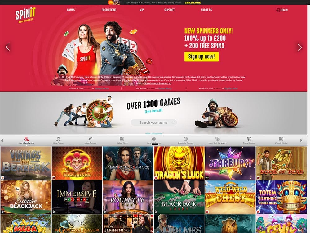 Spinit Casino - No Deposit Bonus Code 2025 | GetCasinoBonus.net