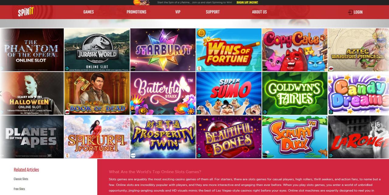 Online Casino Gids - Spinit uniek VIP arrangement bij aanmelding, 100% ...