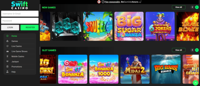 swift-main-1024x443-1 Swift Casino anmeldelse - Få op til 500 kr. i velkomstbonus