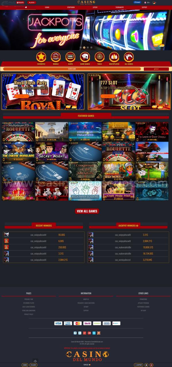 Try our casino website demo