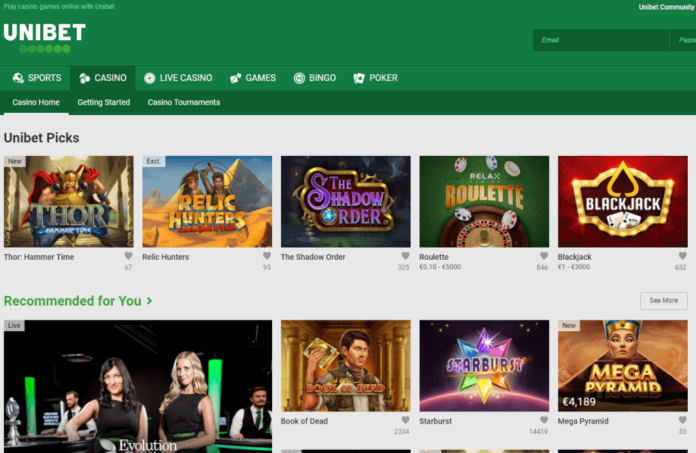 Unibet Casino – Available to players in the UK