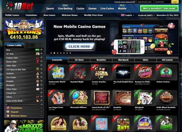 Two Exclusive Bonuses from 10Bet Casino available only from the ...
