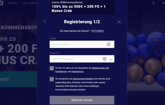 Frumzi-Casino-Anmeldung-2 Frumzi Casino Erfahrungen 2025 | Unser Test