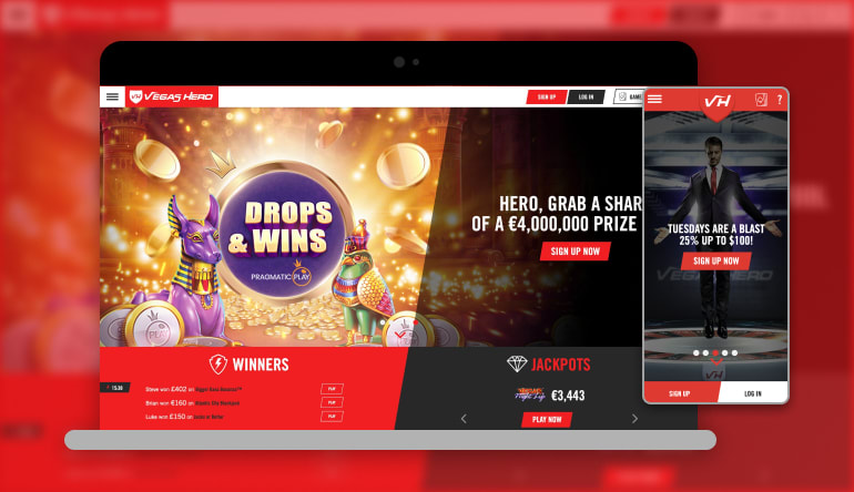 Vegas Hero Casino is listed on CasinoGrounds!