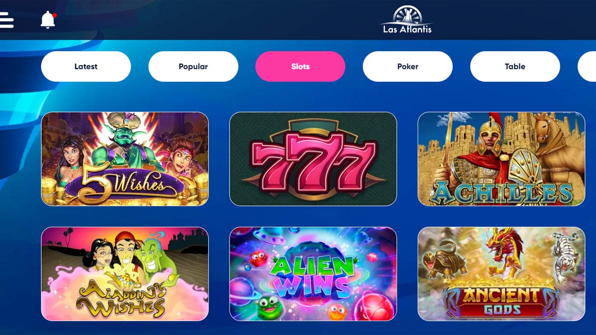 What Are the 5 Best Las Atlantis Slots?