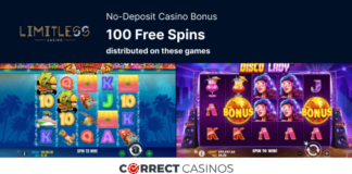 Limitless Casino No-Deposit Bonus - 100 Free Spins