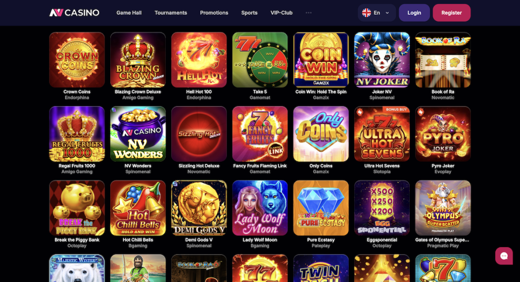 NV Casino » 500€ Bonuss + 100 Griezieni