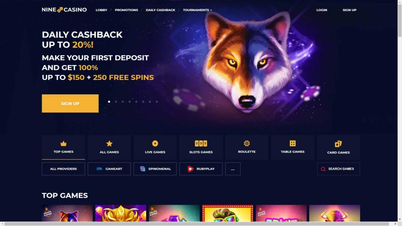Nine Casino Review 2024 - Register and claim 250 Free Spins at Nine Casino