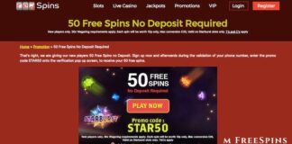 Red Spins Casino Free Spins No Deposit on Starburst