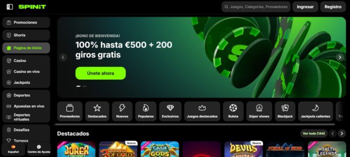 Spinit Casino - Reseña del casino y bono de 1.000€