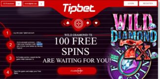 100 Free Spins No Deposit On Wild Diamond At Tipbet Casino