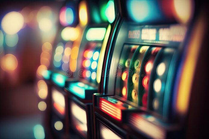 american-slot-machines-blur-casino-jackpot-win-generative-ai-271879908 American Slot Machines in Blur, Casino. Jackpot Win Stock Illustration ...