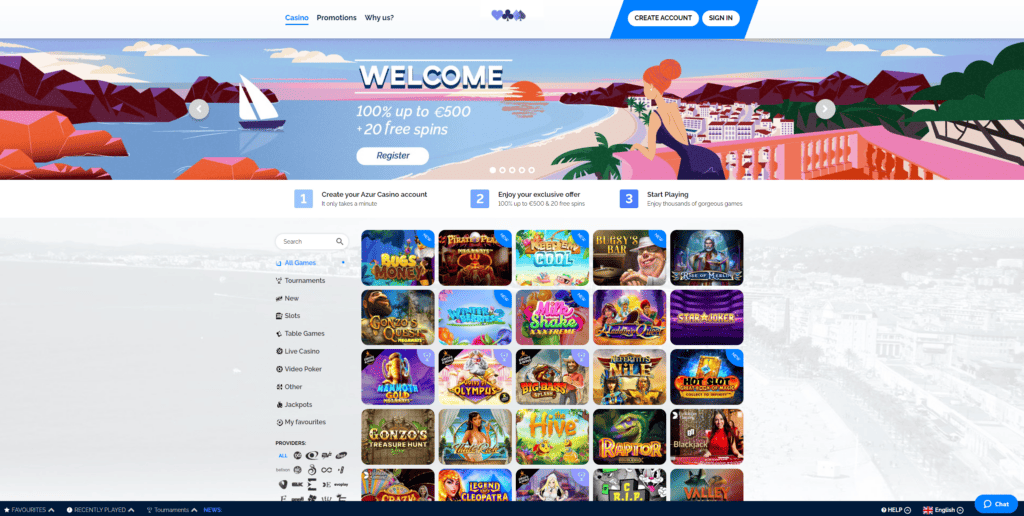 Azur Casino Review & Bonuses [2024 ] | Bonus Tiime