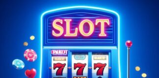 Premium Vector | Blue slot machine with casino elements jackpot 777
