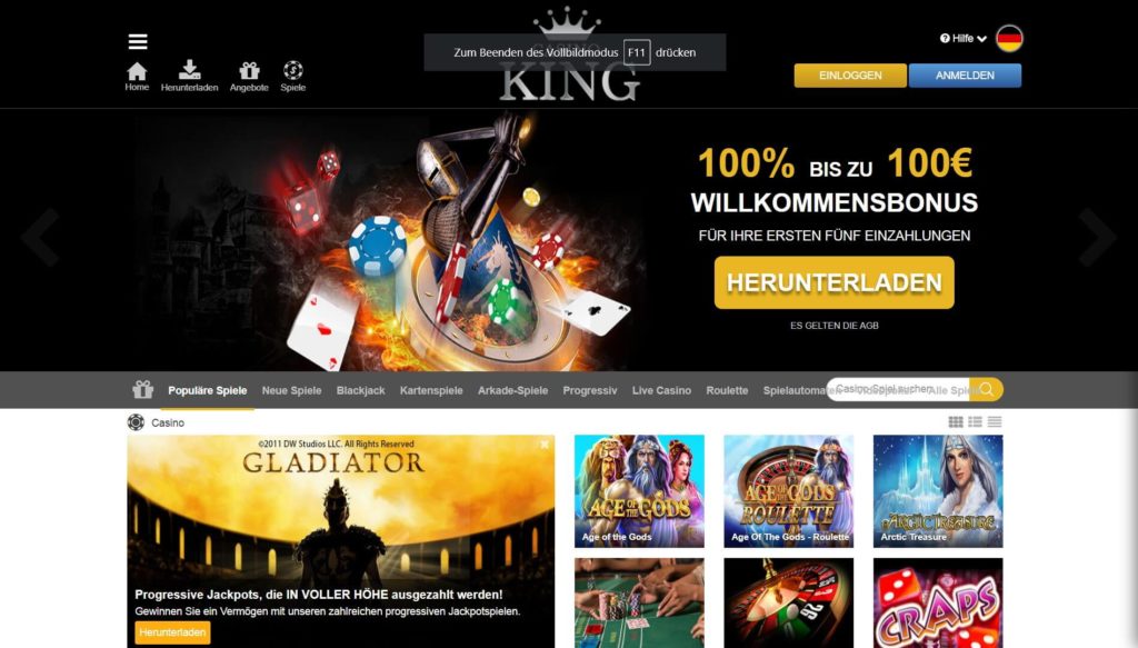 ᑕ ᑐ Casino King Erfahrungen » Bewertung Januar 2025