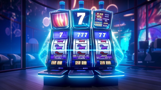 Premium Photo | Casino machine with slot machine