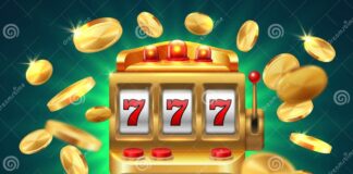 Casino Slot Machine. 777 Jackpot, Winning Game Lottery Background ...