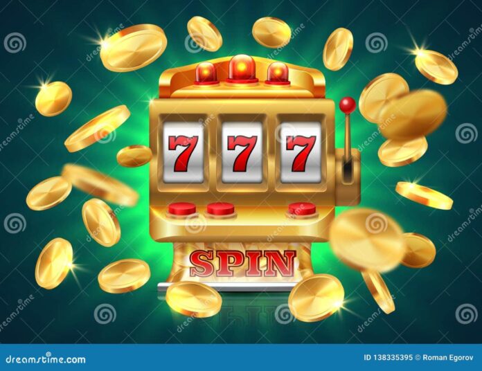 Casino Slot Machine. 777 Jackpot, Winning Game Lottery Background ...