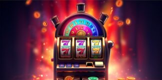 Premium Photo | Casino slot machine with tokens and coins